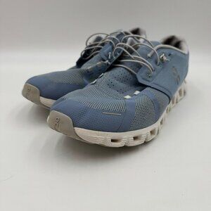 On Cloud 5 Chambray/White Sneakers Mens Size 11 Lightweight & Breathable Running